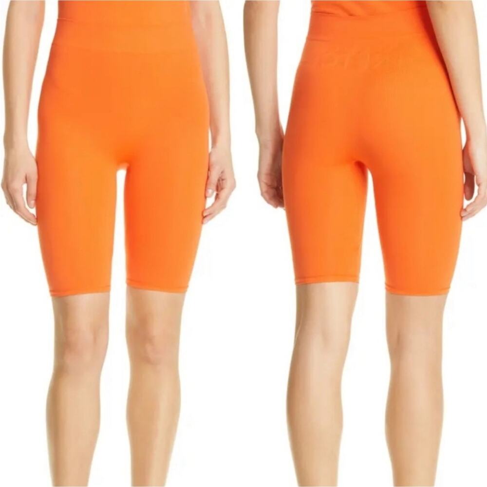Simon Miller Cori Bike Shorts Womens XS/S Orange High Waist Athletic Activewear